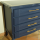 Commode bleue relookée