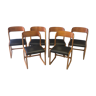 Série de 6 chaises traineaux de chez Baumann