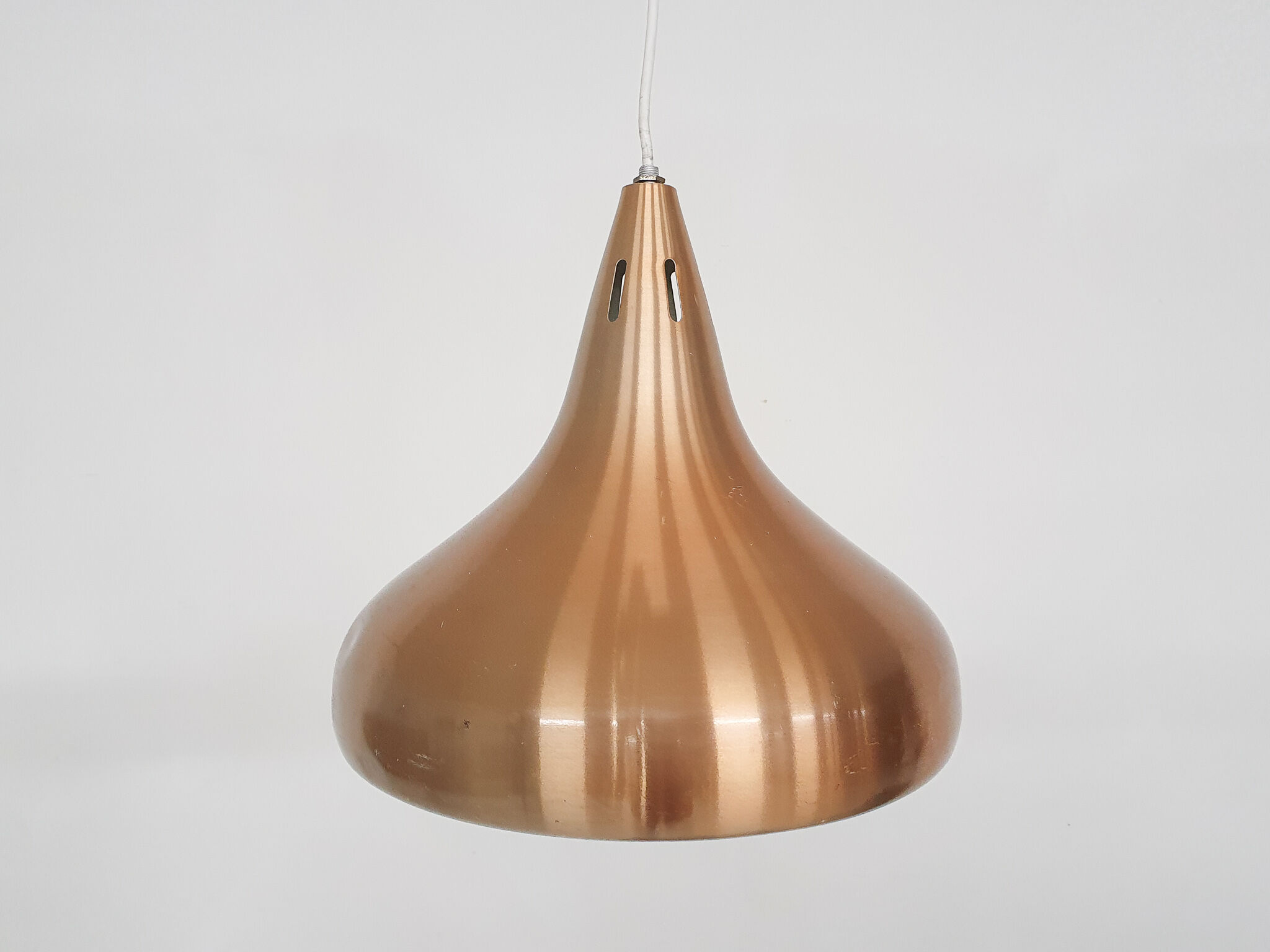 Vintage copper pendant light, Denmark 1960's