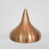 Vintage copper pendant light, Denmark 1960's
