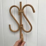 Lot two hooks in rattan bamboo