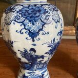 Pair of 18th century Delft earthenware lamps