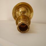 Brass candle holder, twisted effect