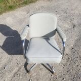Old light grey pullman swivel office chair