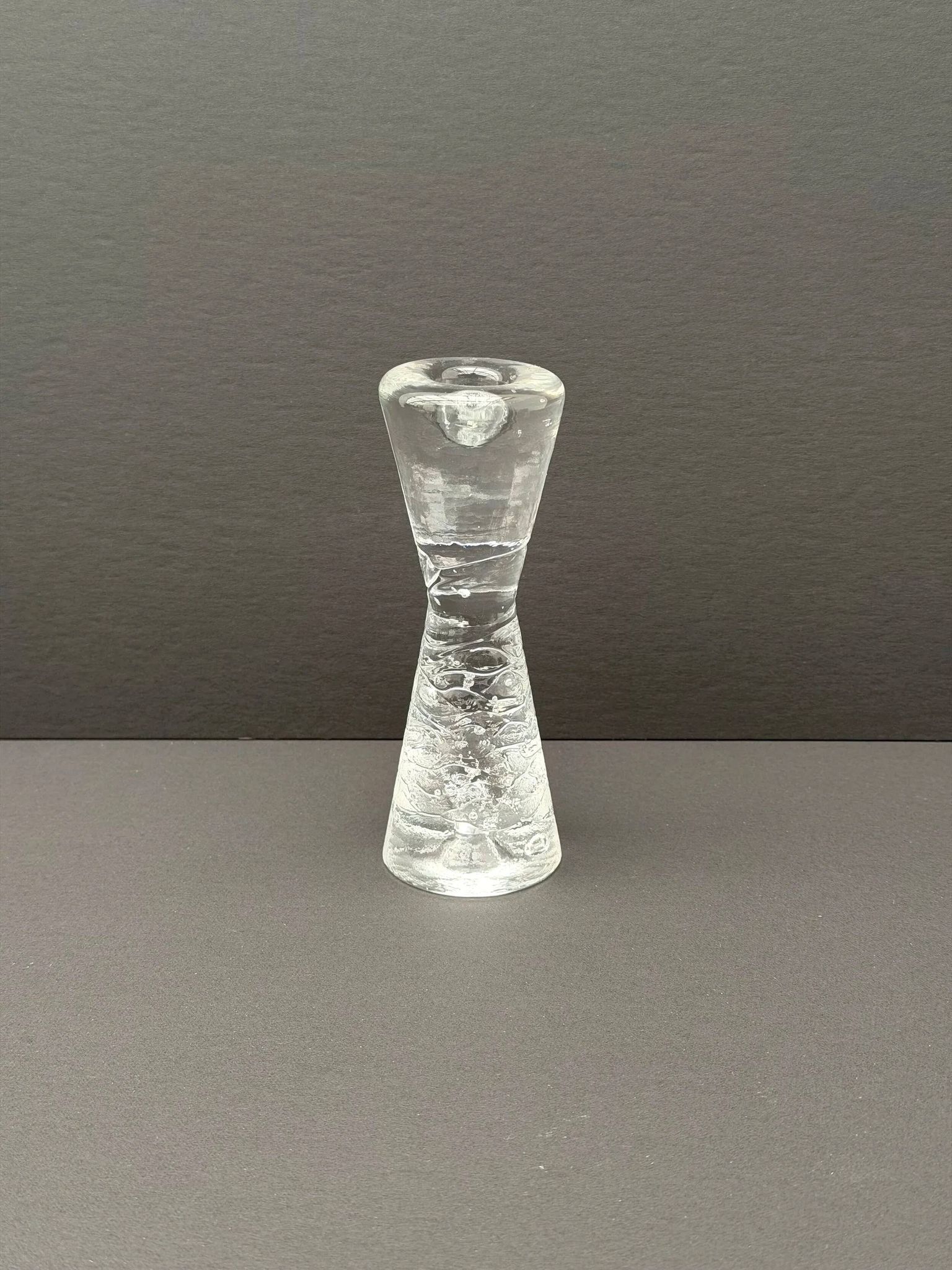 Candlestick by Timo Sarpaneva in molded glass, 1970