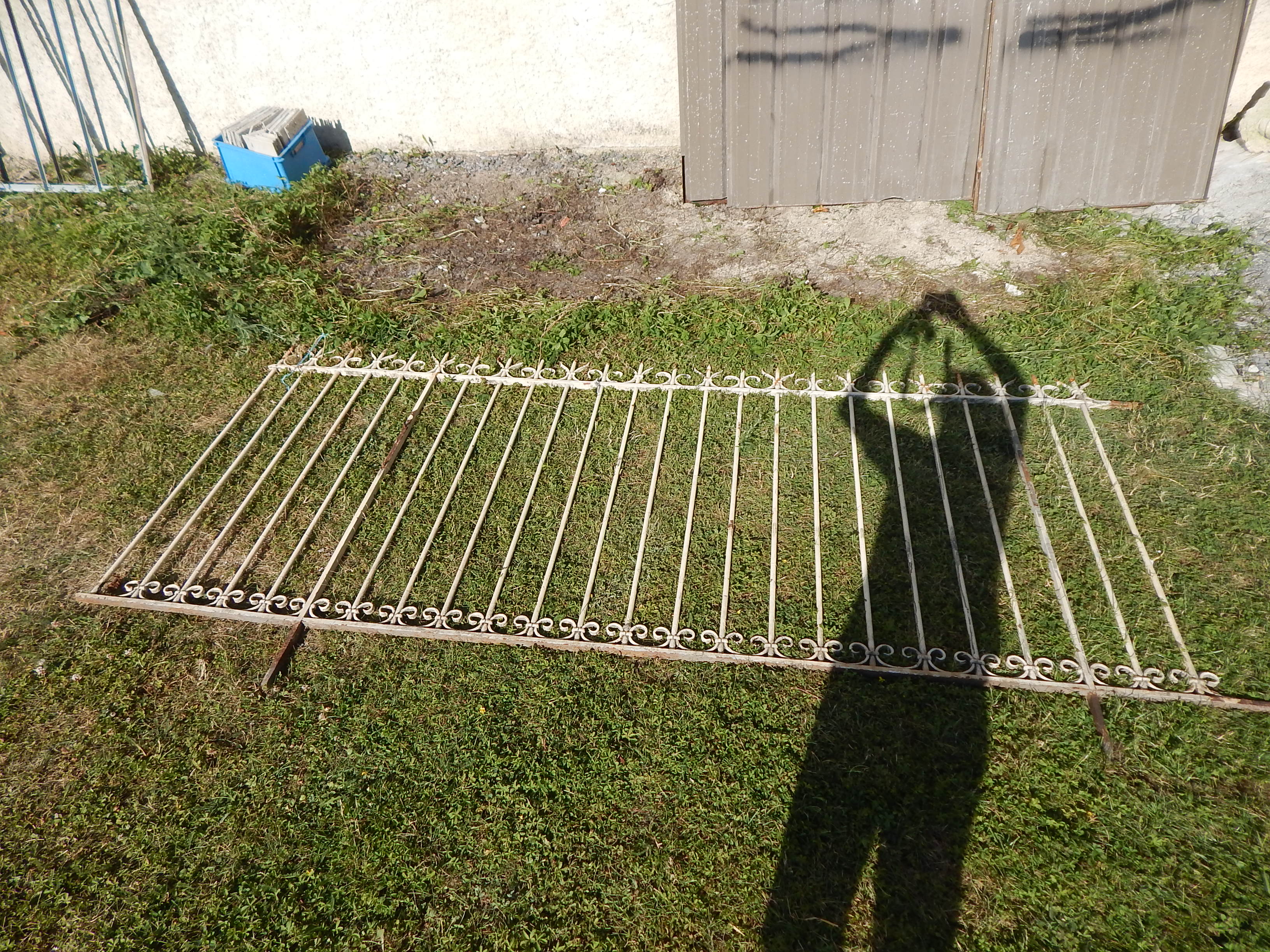 Ancient wrought iron grid