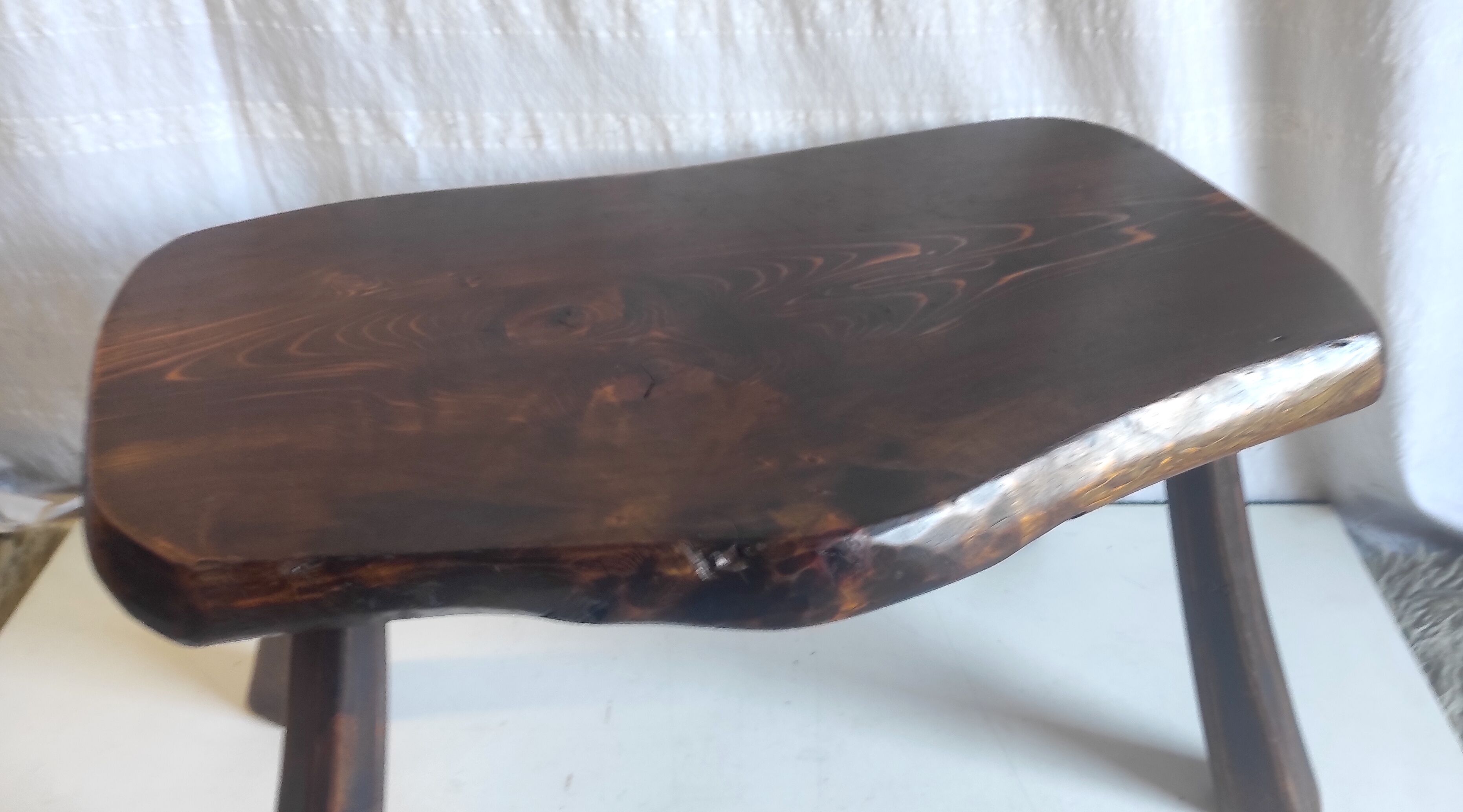 Brutalist solid wood coffee table – 50s/60s