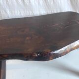 Brutalist solid wood coffee table – 50s/60s