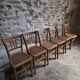 Set of 6 vintage French bistro chairs – Beech, 1950s