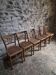 Set of 6 vintage French bistro chairs – Beech, 1950s