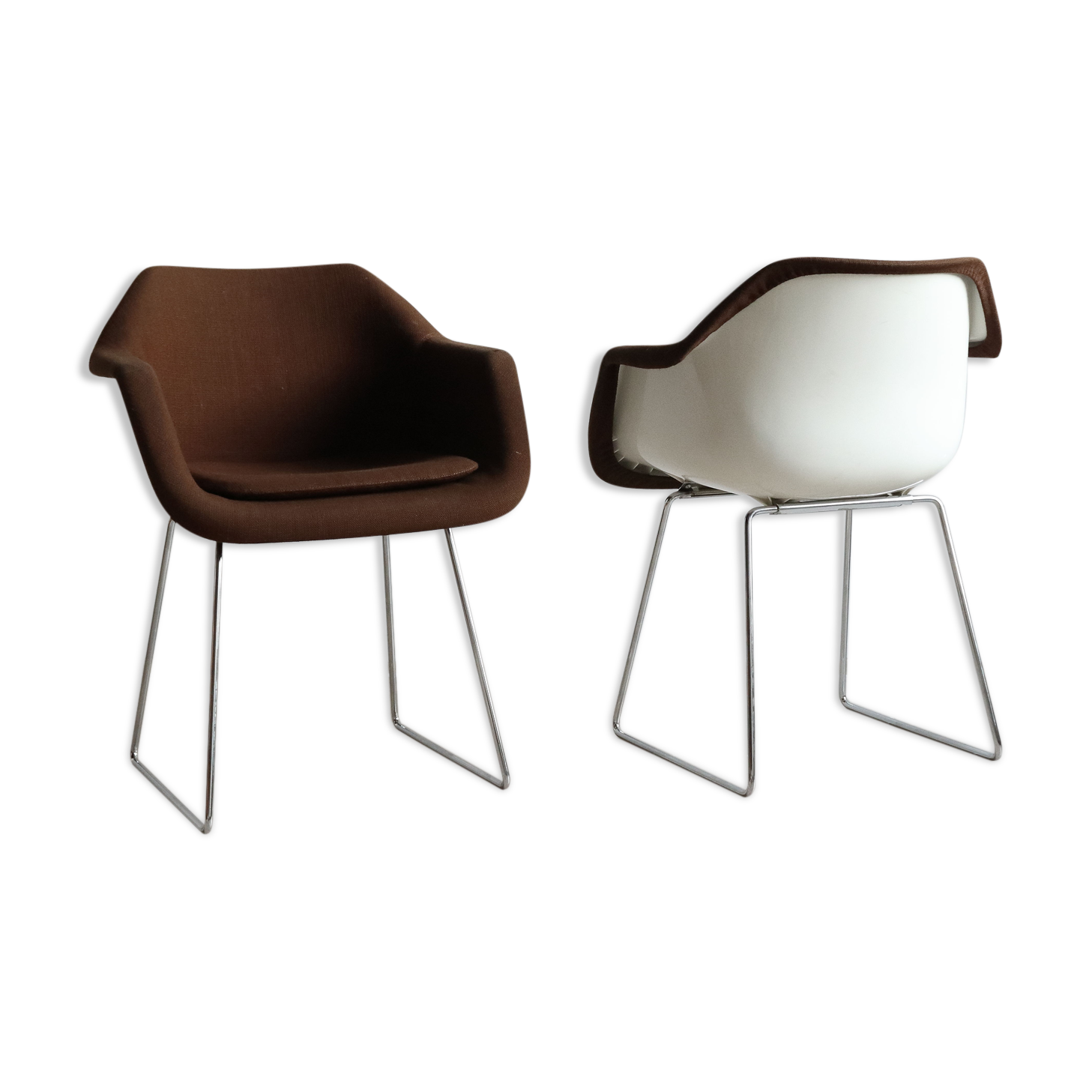 Pair of Robin Day designer armchairs for Hille