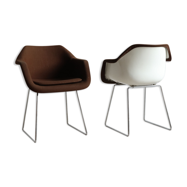 Paire de fauteuils design Robin Day pour Hille