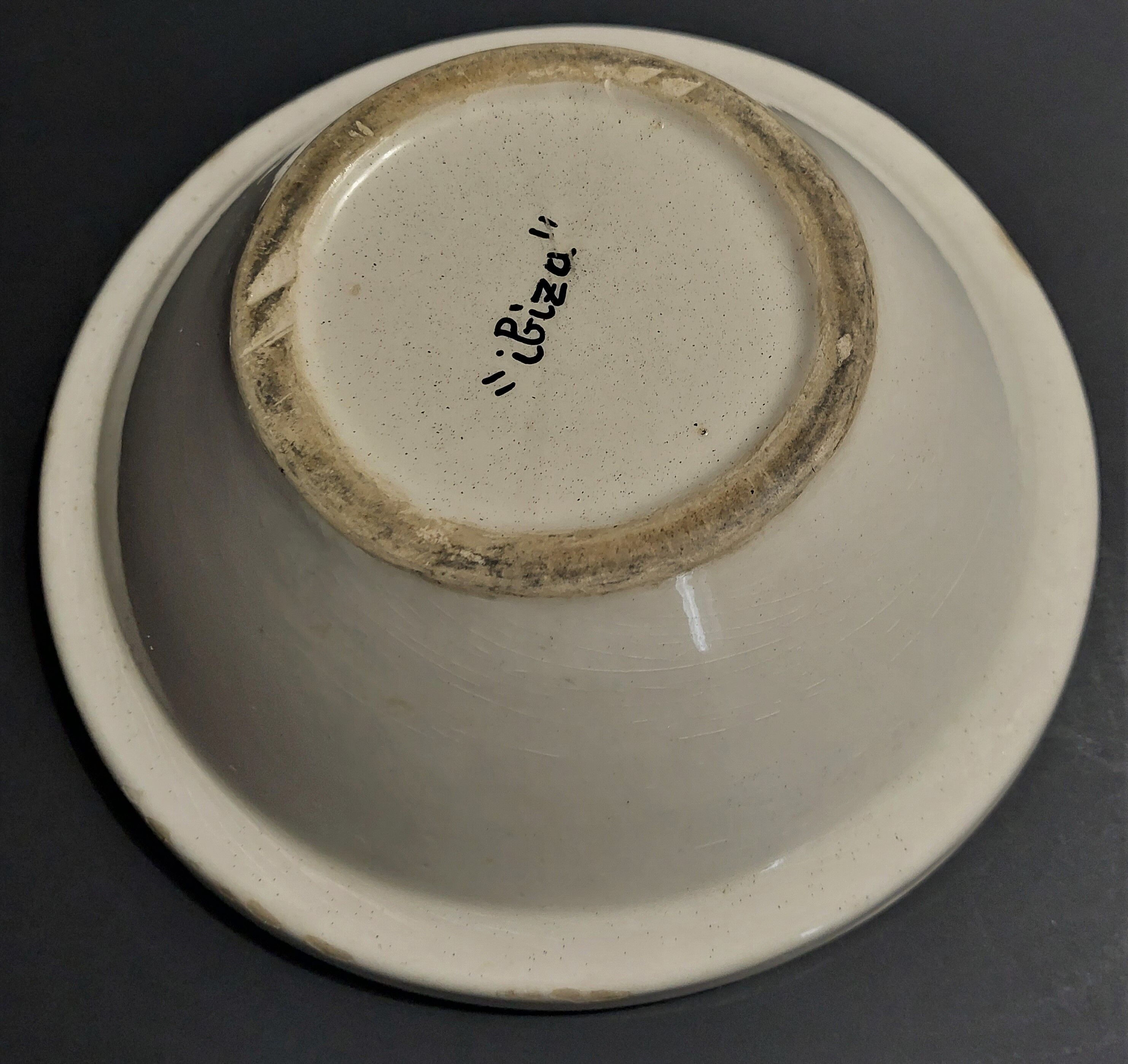 Spanish earthenware dish Ibiza early twentieth century