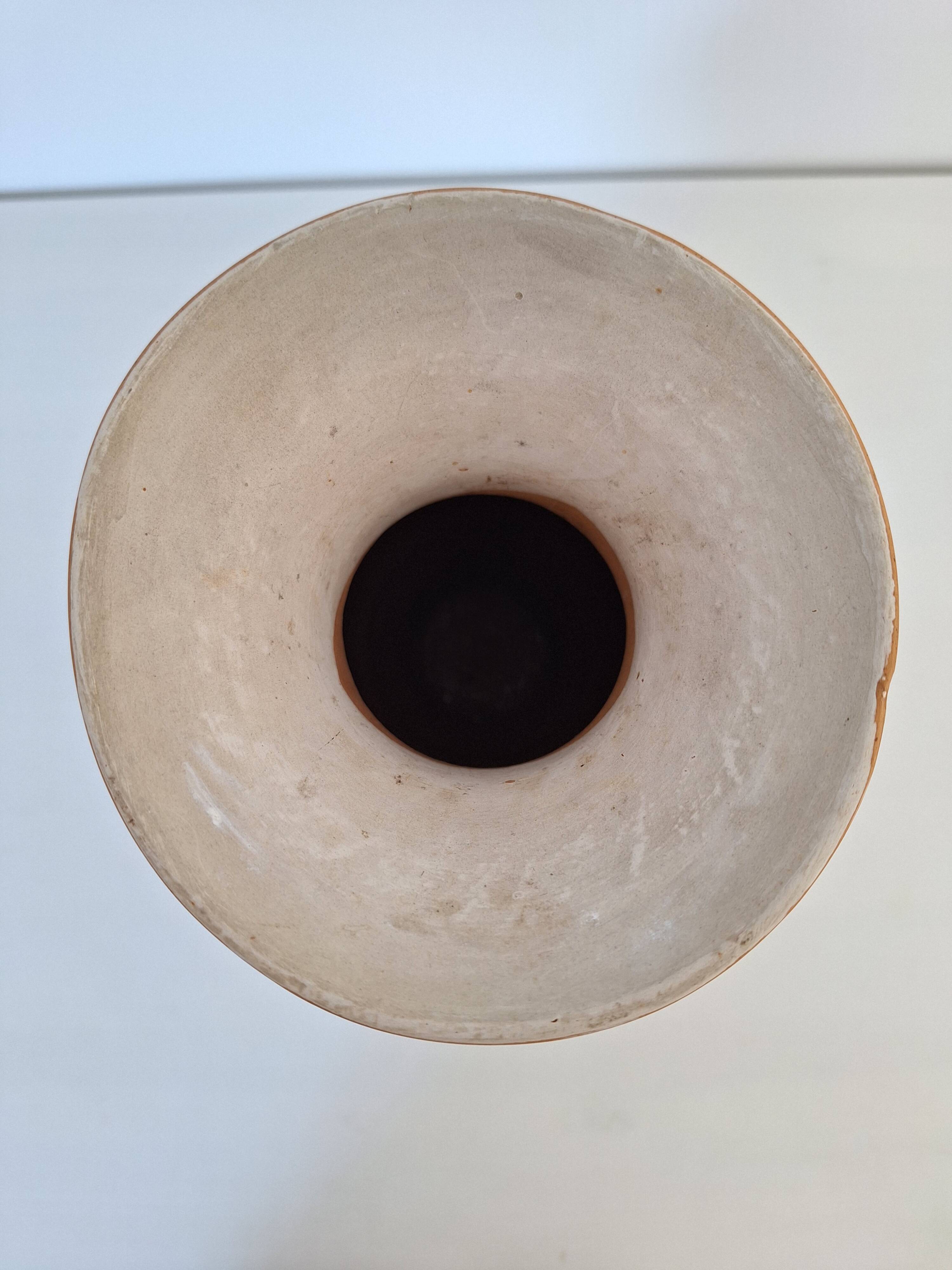 Vase / Poterie d'art artisanal crème et beige