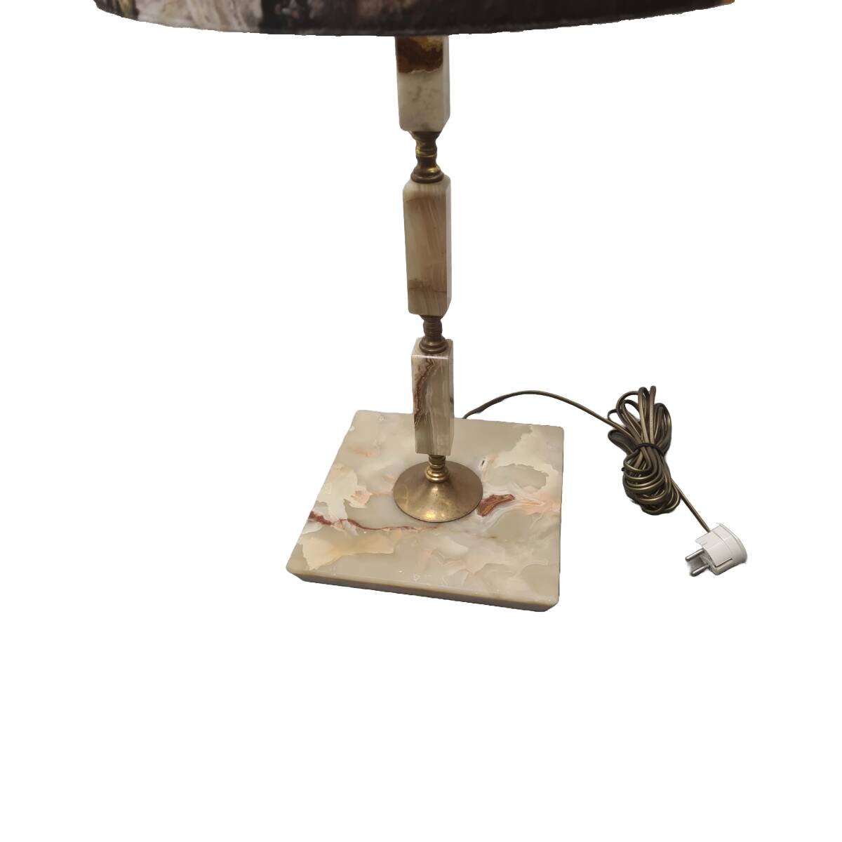 Vintage Onyx And Brass Table Lamp, 1960s