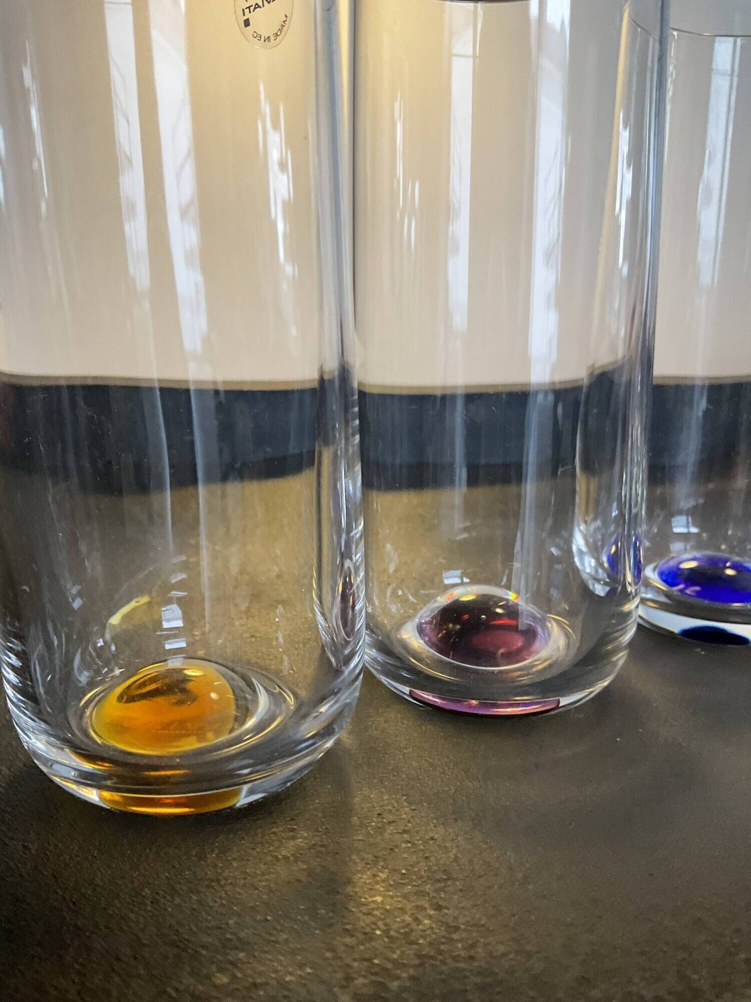 Series of 6 vintage glasses Murano Salviati years 60-70