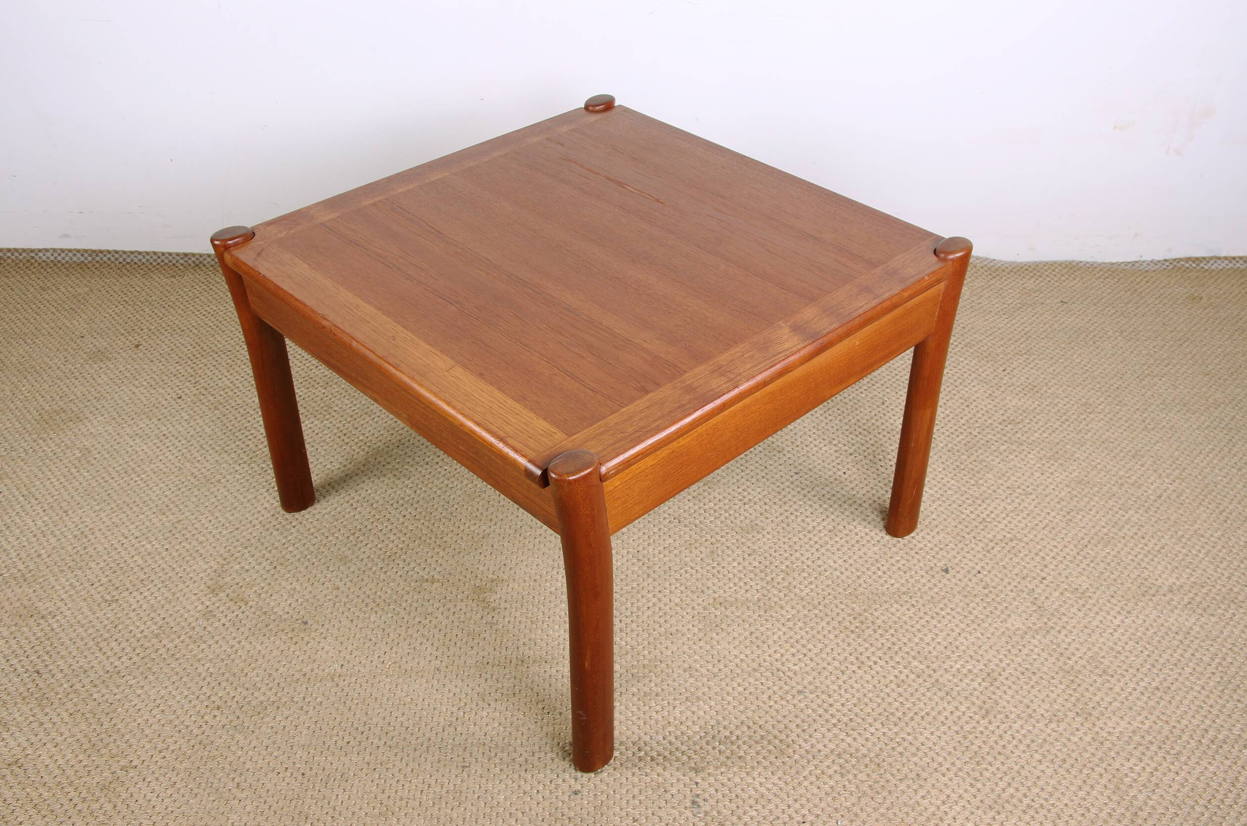 Danish square teak coffee table with reversible top 1960.