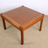 Danish square teak coffee table with reversible top 1960.