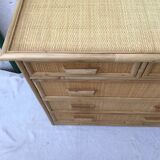 Rattan chest of drawers