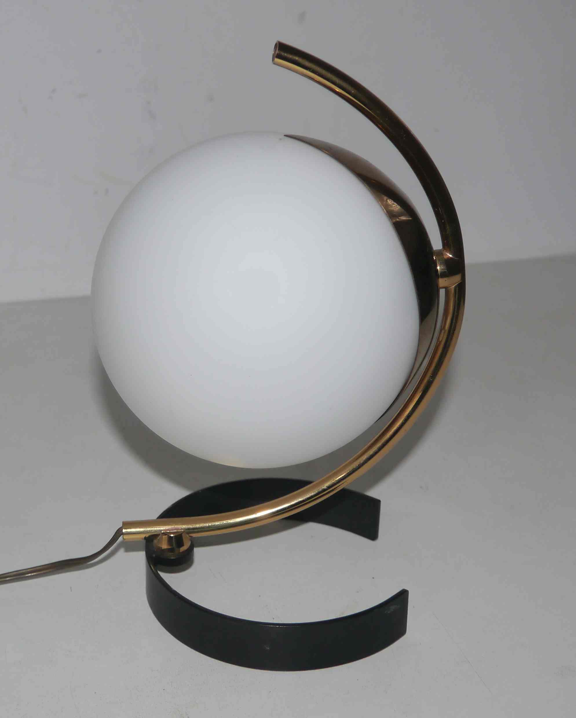 Lamp or wall lamp metal and opaline design 50's years