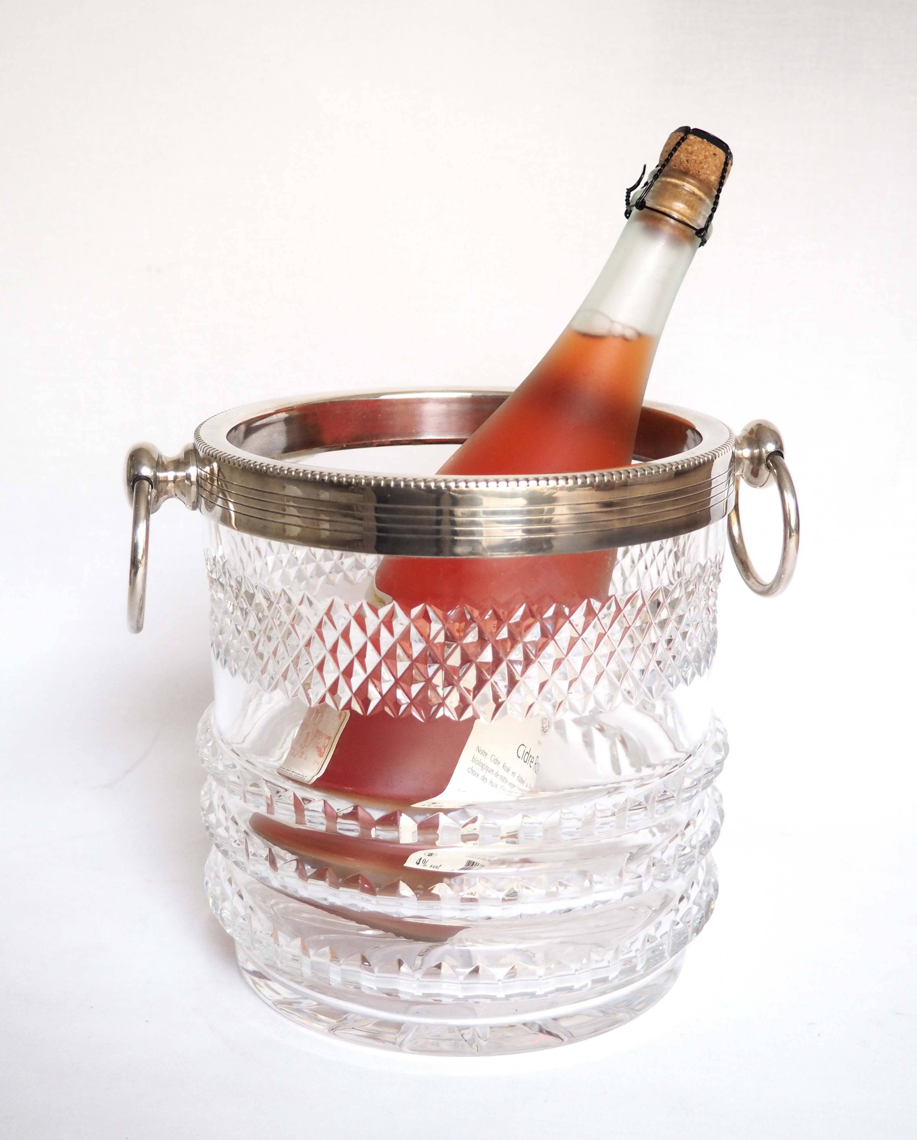 Cut crystal champagne bucket/bottle