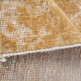 Turkish Traditional Mustard Vintage Area Rug, 108x211Cm