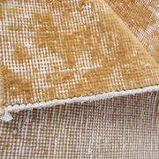 Tapis turc traditionnel vintage moutarde