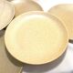 6 large vintage flat plates in beige stoneware Granit 1960s chic country