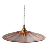 Vintage pink glass pendant light