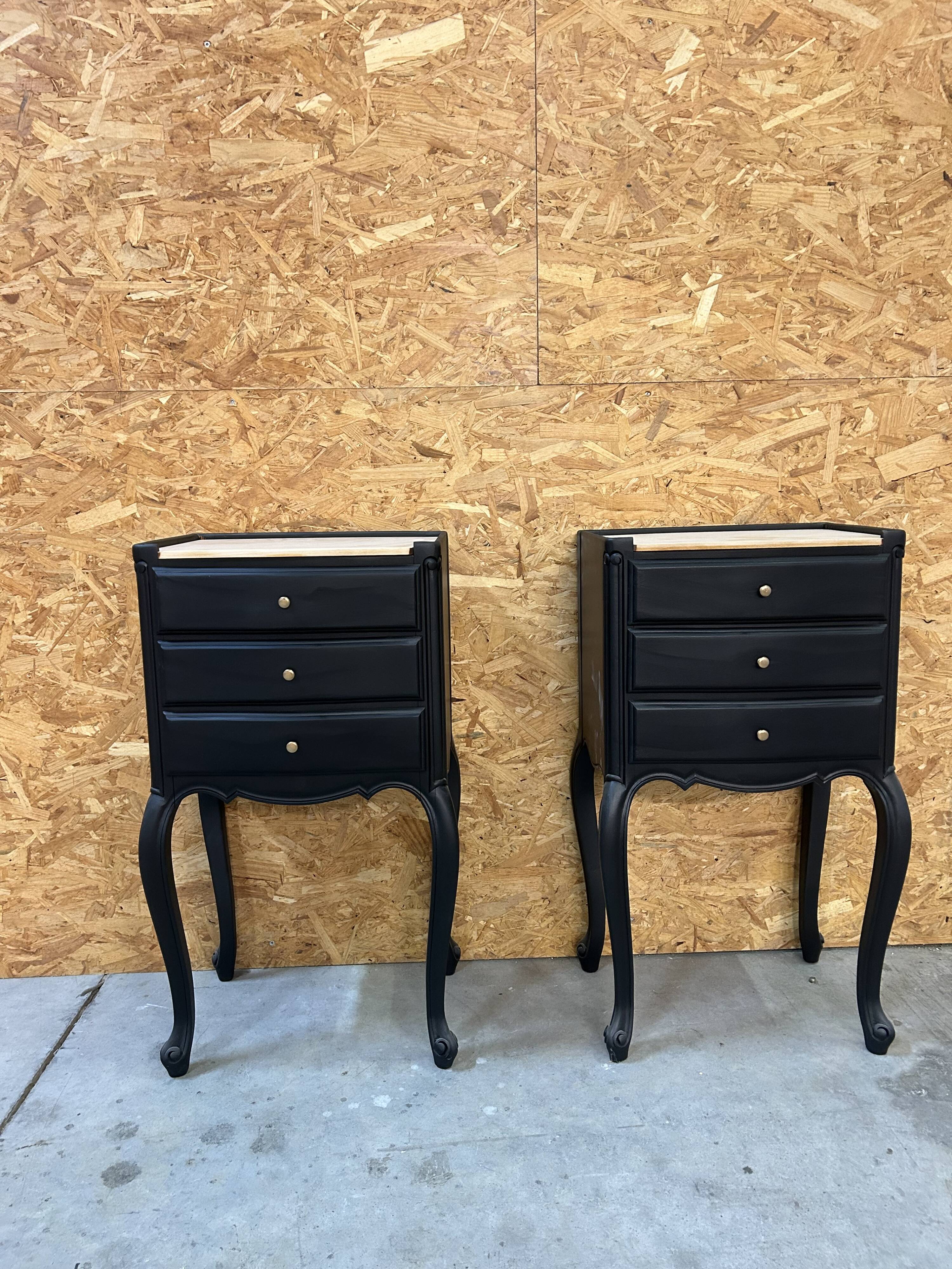 Paire de chevet vintage relooké industrielle
