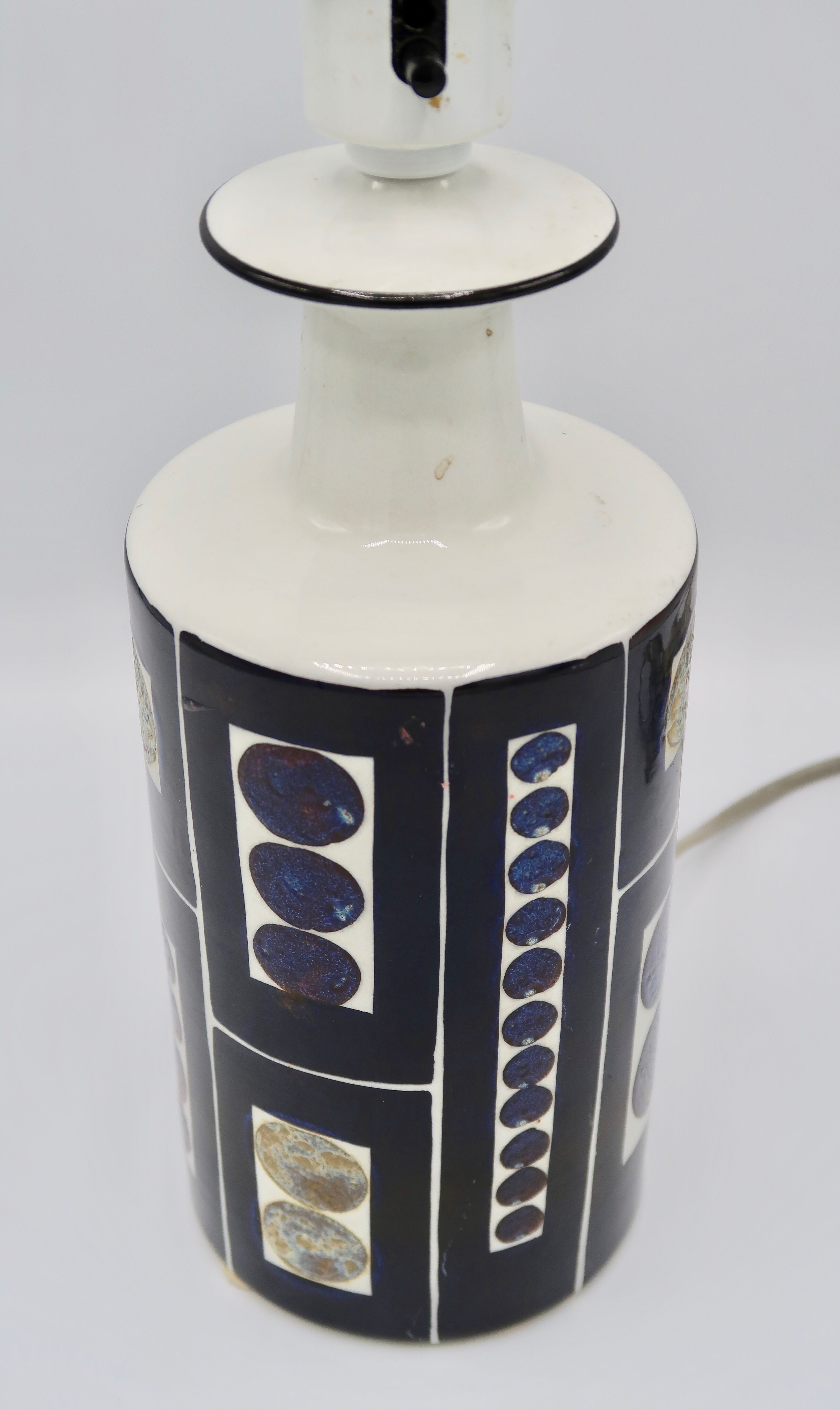Table ceramic Inge Lise Koefoed, Denmark 1960's lamp