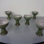 Ceramic Decanters & Tumblers, 1960s, Set of 7