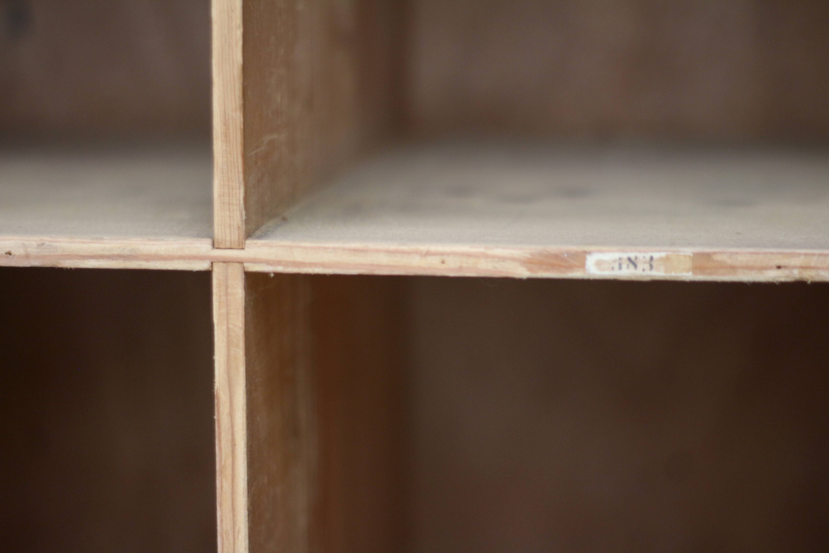 Magnificent curtain filing cabinet from La Poste (1920s/1930s).