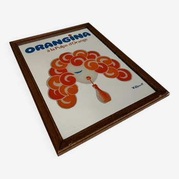 Vintage Orangina mirror 1983 Villemot