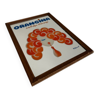 Vintage Orangina mirror 1983 Villemot