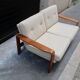 Scandinavian sofa in teak two-seater 60s