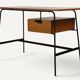 Bureau CM178 Pierre Paulin pour Thonet en chêne et métal noir – Années 1950