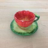 Cup and saucer ceramic flower