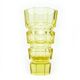 Art Deco vase, yellow crystal, designed by J. Hoffmann, Czechoslovakia, 1930s