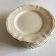 Set of 10 plates ivory of sarreguemines with godrons