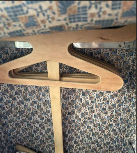 1930s travel trunk art deco fabric