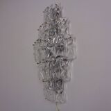 Large crystal glass flush mount from Kinkeldey, Germany, 1970s.