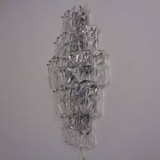Large Crystal Glass Flush Mount from Kinkeldey, Germany, 1970s