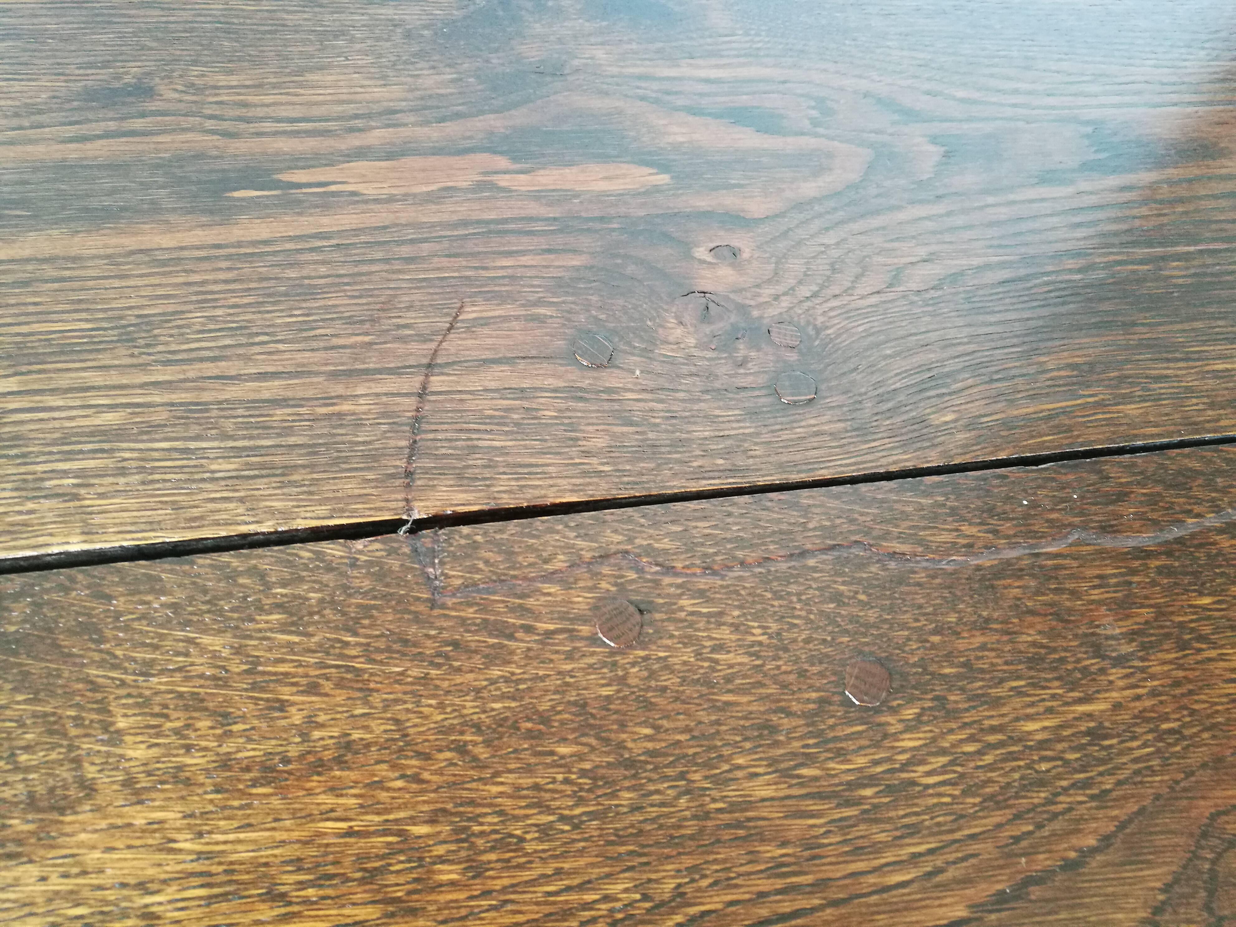 Massive oak farm table