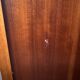 Teak 2-door wardrobe — hanging space + shelves — 1960s/70s