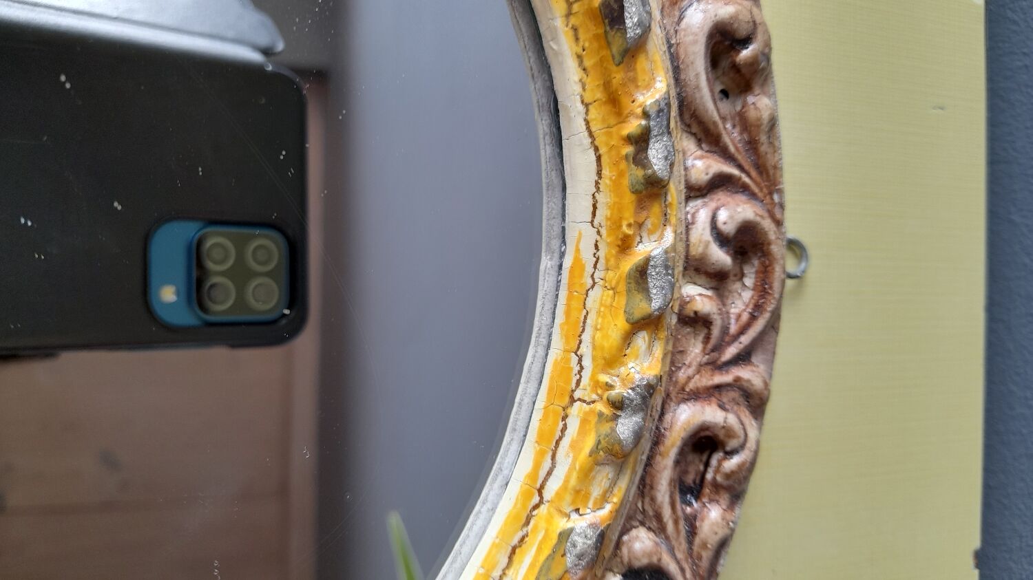 Antique stucco mirror