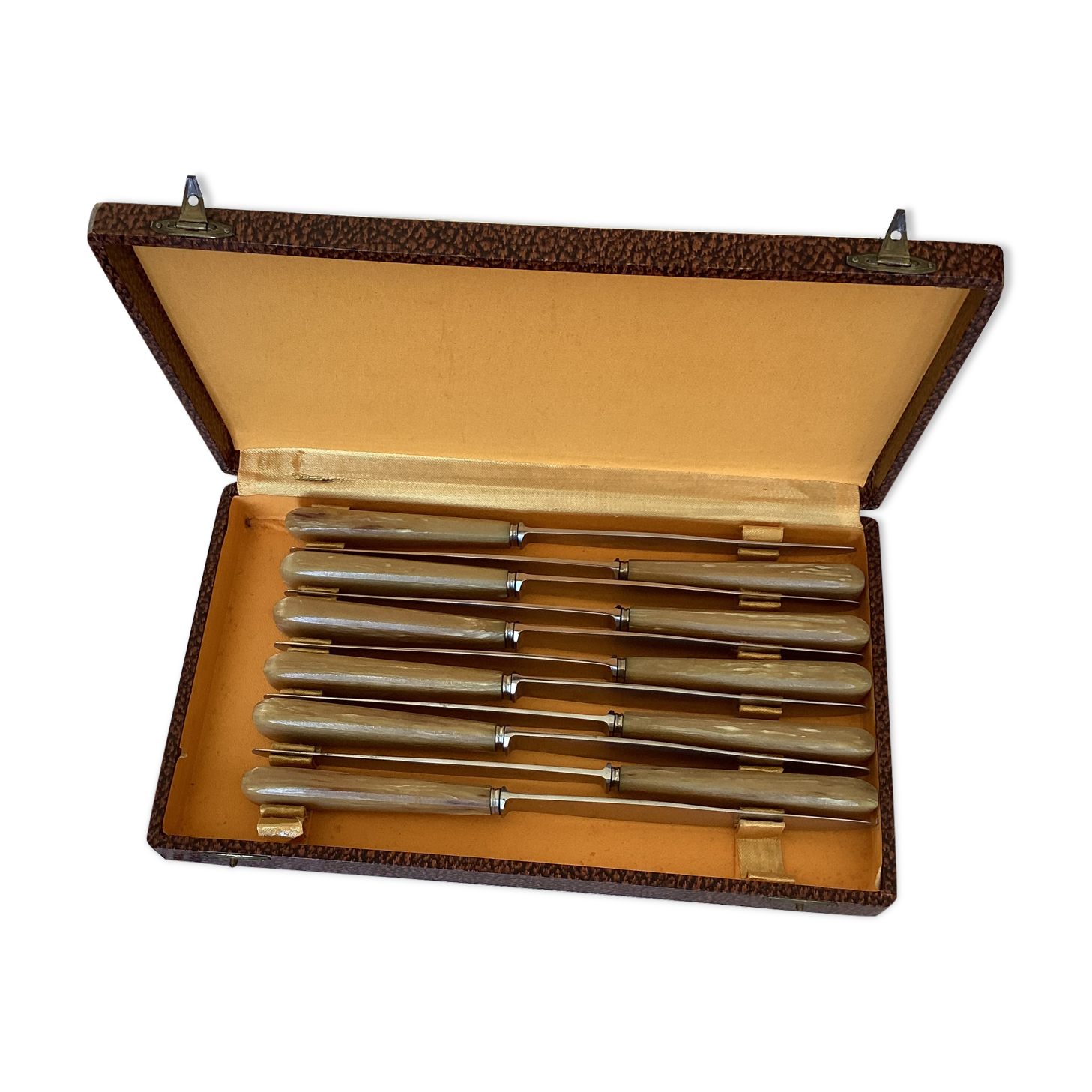 Set of 11 Apollonox table knives in a box