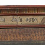 Armoire de mariée peinte d'art populaire