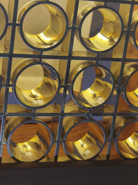 Alda pine ceiling light, Swedish 1970s
