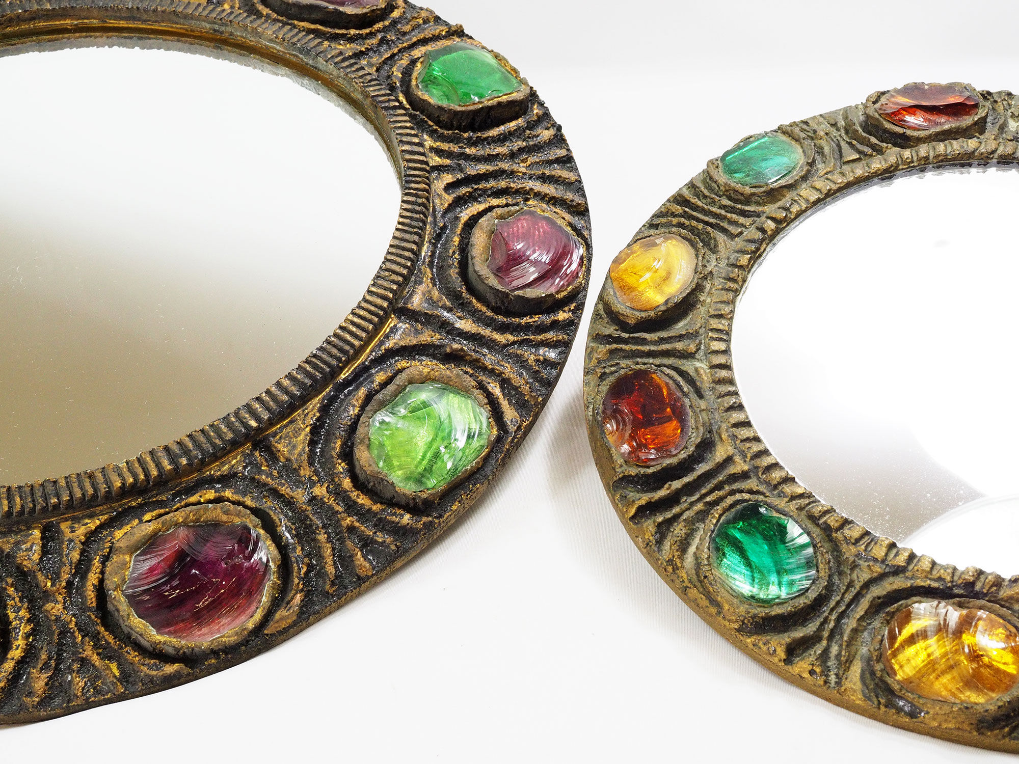 Murano "Creaciones Gobesso" Mirrors In Style of Line Vautrin